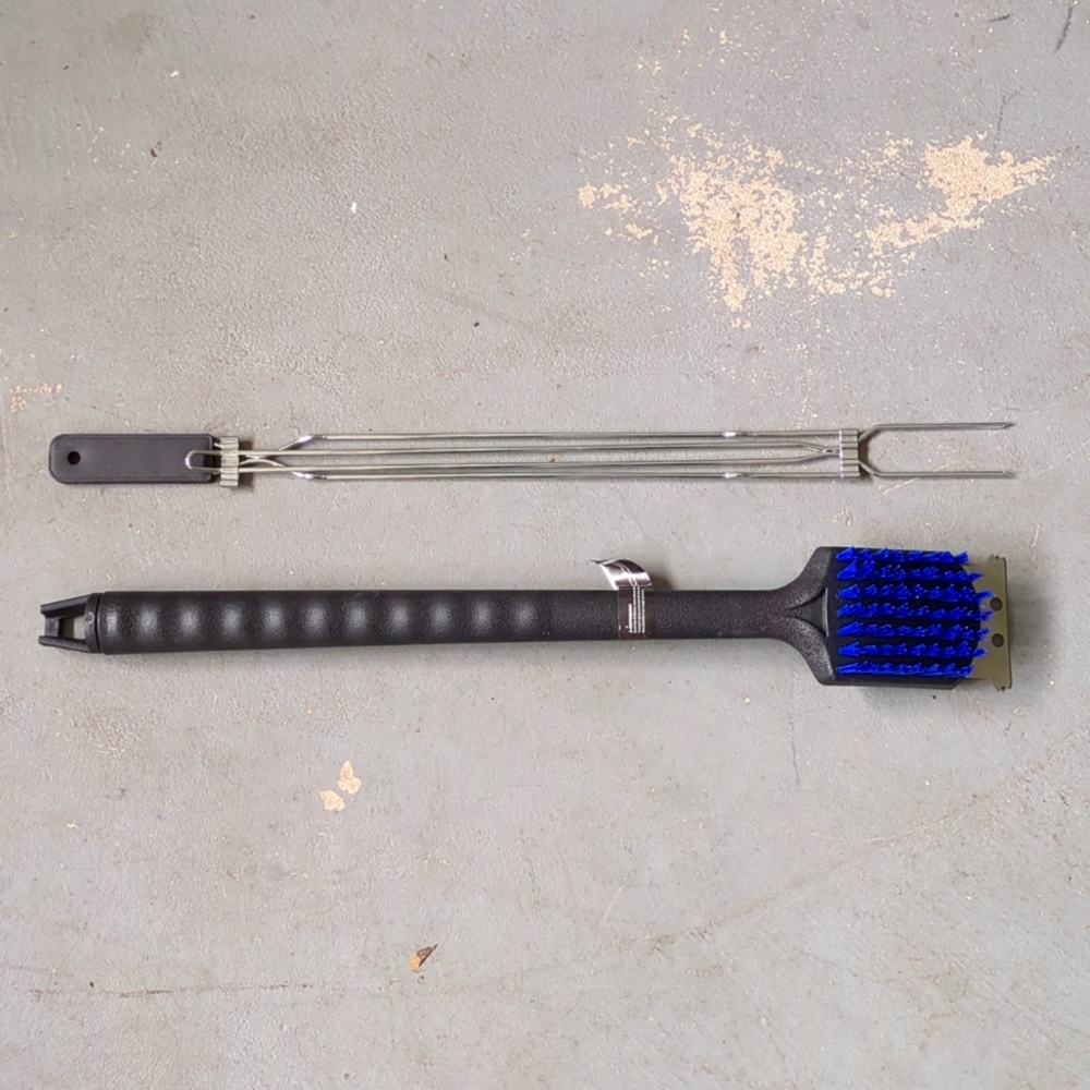 Brand new BBQ tools - brush and roasting sticks